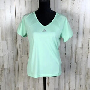 Adidas Athletic Workout Exercise Tee Top Mint M